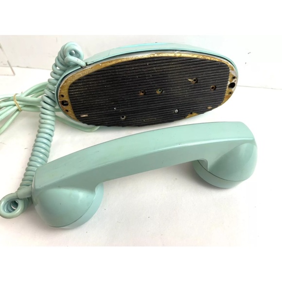 Vtg Rotary Dial Telephone Desk Phone Stromberg Carlson TEAL Princess Color READ - Picture 11 of 11